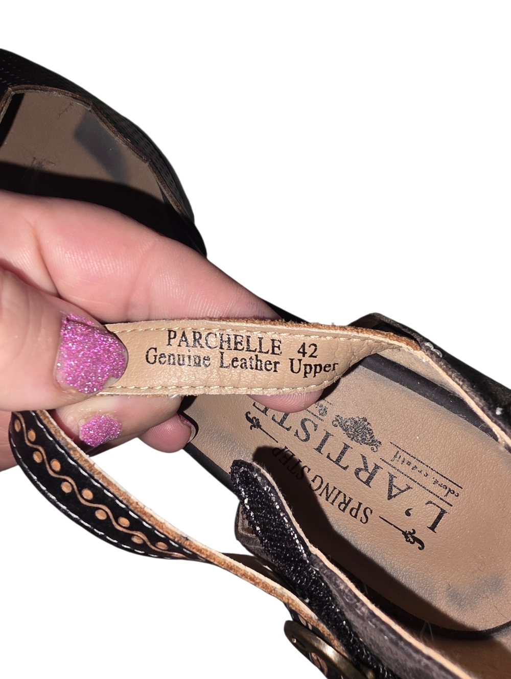NEW! L'Artiste by Spring Step Leather Heeled Mary Janes - Parchelle - Picture 11 of 11